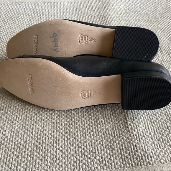NWT Vaneli Black Nappa Leather Flats Cushioned Insole Size 10M - Picture 6 of 6